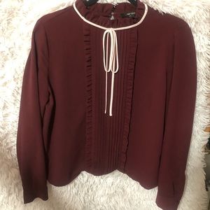 Forever 21- Burgundy and Pink Dress Top